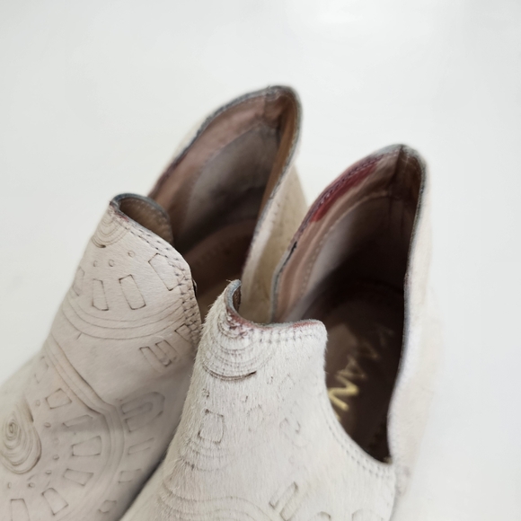 White Cowhide Ankle Bootie - Picture 6 of 8